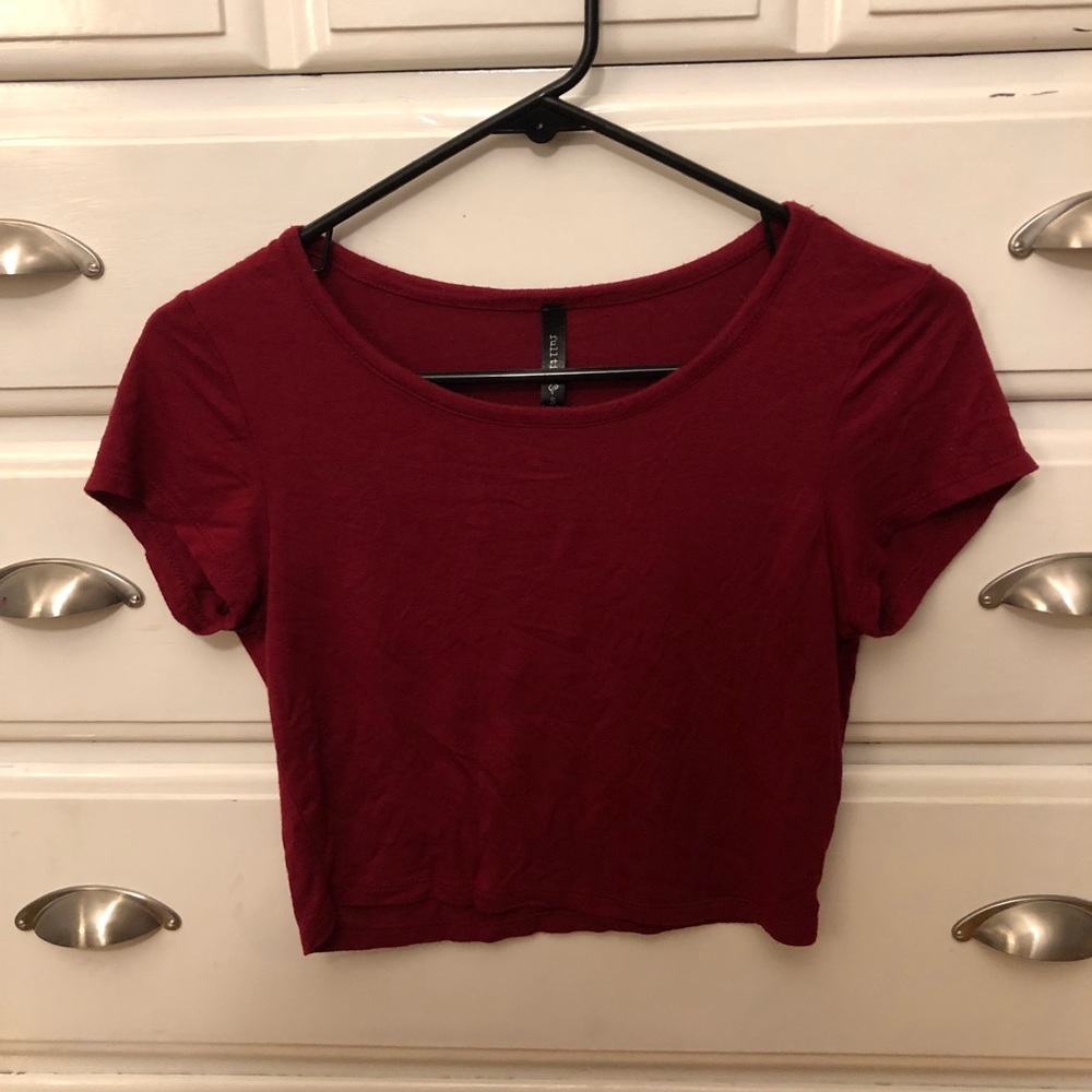 Maroon Flowy Top